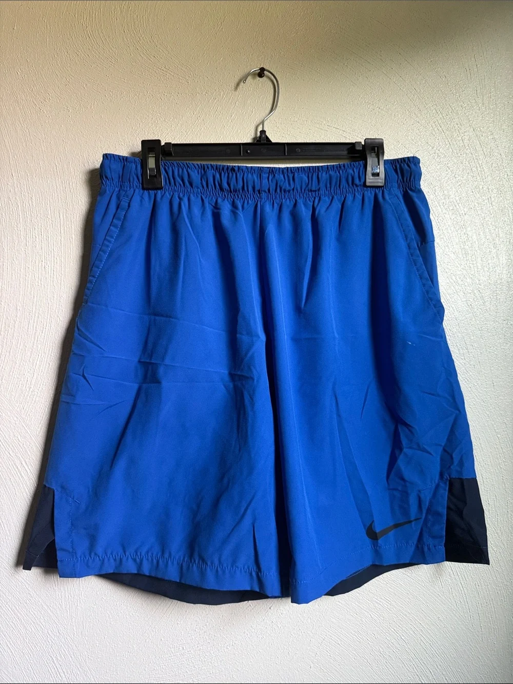 Nike Men’s Royal Blue Athletic Shorts with Black Accents